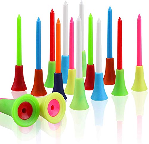 Crestgolf Durable Golf Cojín de Goma Long Top Tees Multi Color Plastic Golf Tees Professional Random Color Golf Practicing for Golfista, Paquete de 50 Piezas, 3 1/4 Pulgadas (83 mm) Crestgolf Durable Golf Cojín de Goma Long Top Tees Multi Color Plastic Golf Tees Professional Random Color Golf Practicing for Golfista, Paquete de 50 Piezas, 3 1/4 Pulgadas (83 mm)