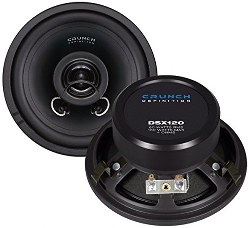 Crunch DSX120 altavoz audio 2-way 160 W Round - Altavoces para coche (2-way, 160 W, 80 W, 4 Ω, 120 mm, 55 mm)
