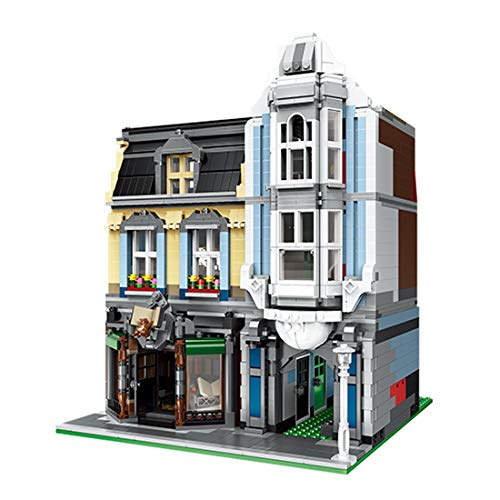 CT-Tribe Modelo de bloques de construcción para arquitectura, comercio de libros, arquitectura modular con 2678 piezas, compatible con Lego