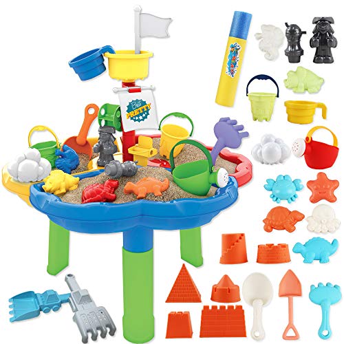 deAO Mesa de Agua y Arena Mesita Infantil para Juegos y Actividades Infantiles al Exterior Incluye Accesorios y Moldes con Diseño Multicolor deAO Mesa de Agua y Arena Mesita Infantil para Juegos y Actividades Infantiles al Exterior Incluye Accesorios y Moldes con Diseño Multicolor