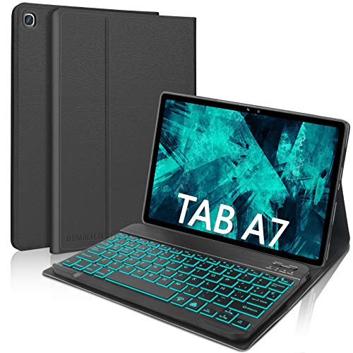 DINGRICH Funda Teclado para Samsung Galaxy Tab A7 10.4" 2020, Español Ñ Teclado 7 Color Retroiluminación Bluetooth Inalámbrico Extraíble para Samsung Galaxy Tab A7 SM-T500/T505/T507 2020 Tablet Negro DINGRICH Funda Teclado para Samsung Galaxy Tab A7 10.4" 2020, Español Ñ Teclado 7 Color Retroiluminación Bluetooth Inalámbrico Extraíble para Samsung Galaxy Tab A7 SM-T500/T505/T507 2020 Tablet Negro