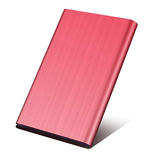 Disco Duro Externo 1 TB 2 TB, USB3.0 Protable Disco Duro Externo 2.5" HDD para PC, Xbox One,Desktop, Laptop, Chromebook (2TB, Rojo)