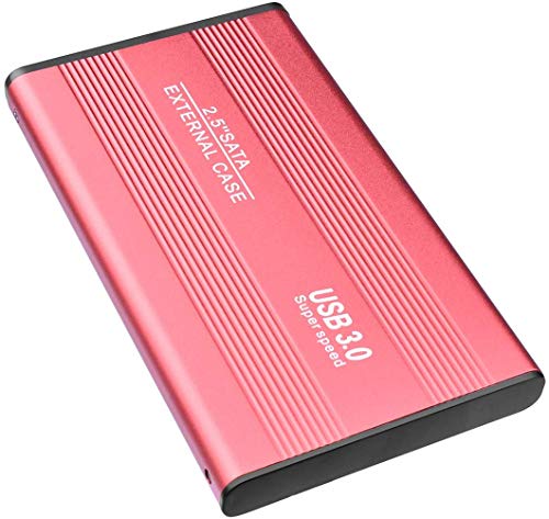 Disco duro externo portátil de 2 TB – Actualización HDD portátil USB 3.0 para PC, portátil, Mac, Chromebook, Smart TV (2 TB, rojo)