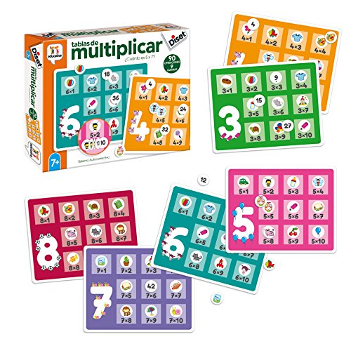 Diset- Tablas de Multiplicar Juego de Mesa, Multicolor (68957)