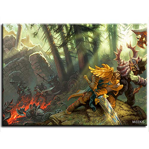 Diy pintura al óleo World of Warcraft Pandaren Wrath of the Lich King pintura digital juguete sobre lienzo 40X50 (sin marco)