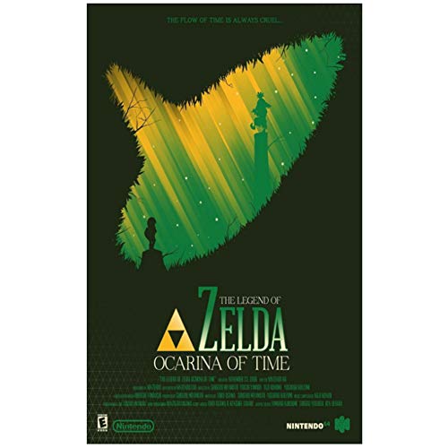 DNJKSA The Legend of Zelda Ocarina of Time Impresión de Arte en Lienzo Imágenes de póster de Arte en HD para imágenes de la Sala Imagen decorativa-50x75cm Sin Marco