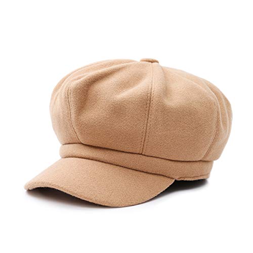 DORRISO Elegante Mujer Gorra Boina Primavera Otoño Invierno Viajar Vacaciones Compras Ocio Beret Gorra de Boina Ajustable 54-60CM Mujer Sombrero Octogonal Amarillo A DORRISO Elegante Mujer Gorra Boina Primavera Otoño Invierno Viajar Vacaciones Compras Ocio Beret Gorra de Boina Ajustable 54-60CM Mujer Sombrero Octogonal Amarillo A