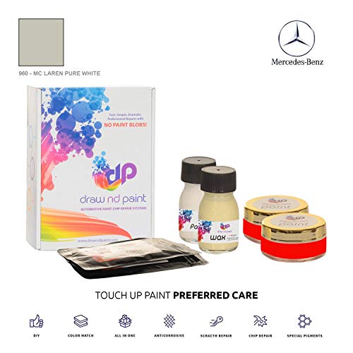 DrawndPaint for/Mercedes SLR/MC Laren Pure White - 960 / Touch-UP Sistema DE Pintura Coincidencia EXACTA/Preferred Care