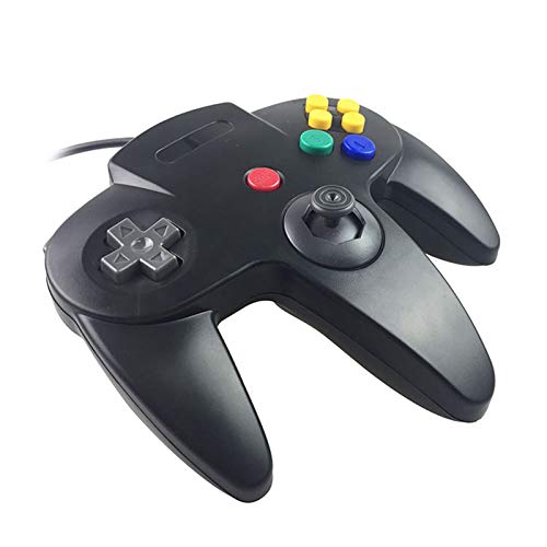 Eaxus® Mando N64 de - Gamepad Controller para Nintendo 64, Negro
