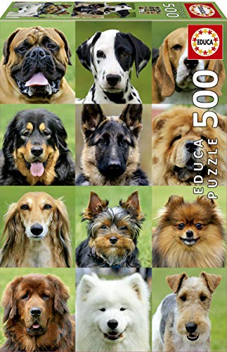 Educa Borras - Genuine Puzzles, Puzzle 500 piezas, Collage de perros (17963) Educa Borras - Genuine Puzzles, Puzzle 500 piezas, Collage de perros (17963)