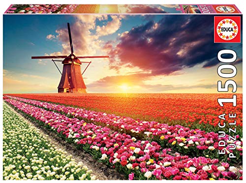 Educa- Paisaje de Tulipanes Puzzle, 1500 Piezas, Multicolor (18465) Educa- Paisaje de Tulipanes Puzzle, 1500 Piezas, Multicolor (18465)