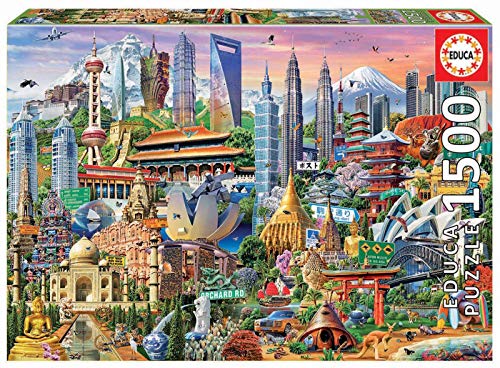 Educa- Símbolos de Asia Puzzle, 1500 Piezas, Multicolor (17979) Educa- Símbolos de Asia Puzzle, 1500 Piezas, Multicolor (17979)