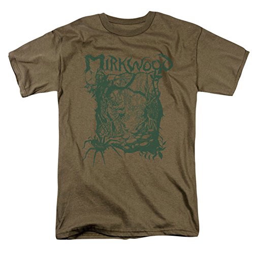 El Hobbit Hombres del Bosque Negro Línea camiseta marrón, XXX-Large, Bronceado