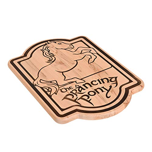Elbenwald Tabla de Cortar de El señor de los Anillos para Prancing Pony Logo 31x44.5x2cm Madera