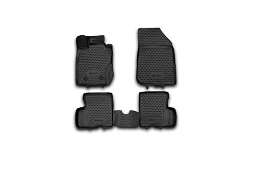 Element EXP.NLC.3D.41.28.210kh - Alfombrillas de Goma Antideslizantes para Dacia Duster I 4WD tracción a Las 4 Ruedas 2010-2017, Color Negro