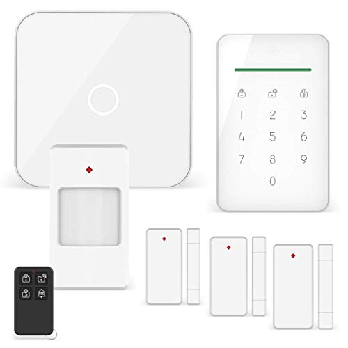 ELRO AS90S Home+ Smart Wireless Alarm System Base, Unidad, Detector de Movimiento, 3X Contacto de Puerta/Ventana y Control Remoto-WiFi-Función gsm-Mejor Probado, Juego Completo