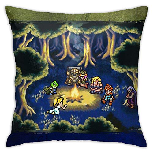 Emonye Chrono Trigger SNES Cushion Throw Pillow Cover Decorative Pillow Case For Sofa Bedroom 18 X 18 Inch