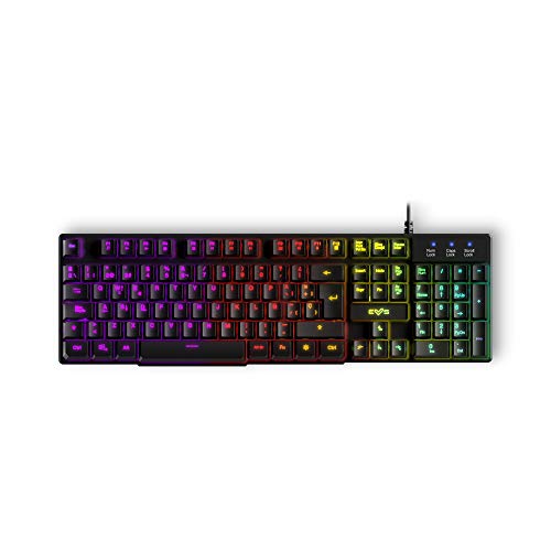 Energy Sistem Gaming Keyboard ESG K2 Ghosthunter (Teclado de Membrana, USB, Luces LED Efecto Rainbow, Anti-ghosting de 19 Teclas) Energy Sistem Gaming Keyboard ESG K2 Ghosthunter (Teclado de Membrana, USB, Luces LED Efecto Rainbow, Anti-ghosting de 19 Teclas)