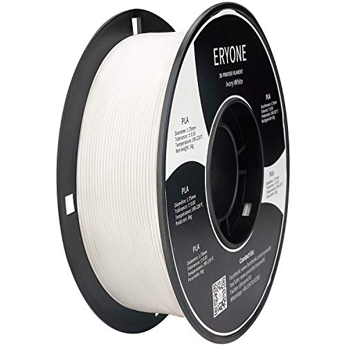 ERYONE PLA Filament for 3D Printer,1.75mm,No-Tangling,Dimensional Accuracy +/-0.03mm,1kg(2.2lbs)/Spool, Ivory White