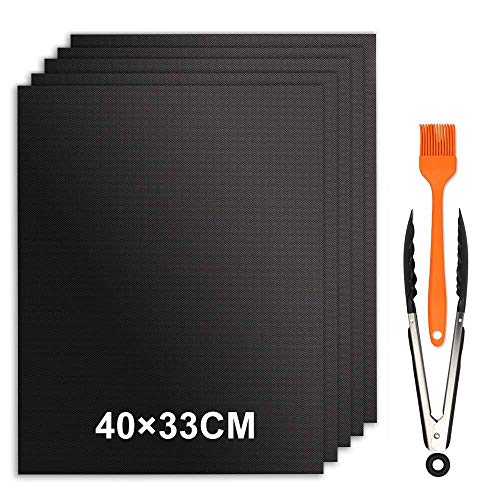 Estera de Barbacoa 7 Piezas Antiadherente Reutilizable Estera para Parrilla Alfombrilla de Barbacoa de Teflon para Horno,Gas Carbón,Parrilla Electrica y BBQ,40x33cm Estera de Barbacoa 7 Piezas Antiadherente Reutilizable Estera para Parrilla Alfombrilla de Barbacoa de Teflon para Horno,Gas Carbón,Parrilla Electrica y BBQ,40x33cm