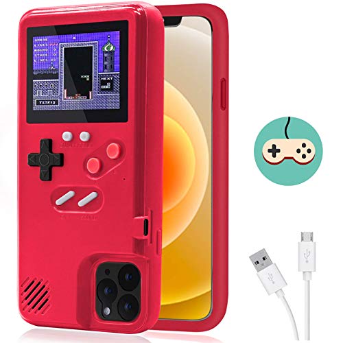 Estuche Game para iPhone,Dikkar Estuche Autoamplificado con Cubierta Protectora Retro con 36 Juegos Pequeños,Pantalla a Color,Estuche para Videojuegos para iPhone X/Xs/MAX/Xr/6s/7/8P/11/12Pro/Max/Mini