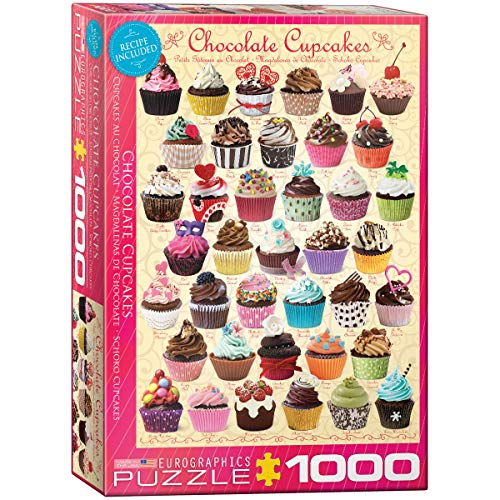 EuroGraphics Chocolate Cupcakes 1000pcs Puzzle - Rompecabezas (Puzzle Rompecabezas, Comida y Bebida, Niños y Adultos, 1000 Pieza(s))