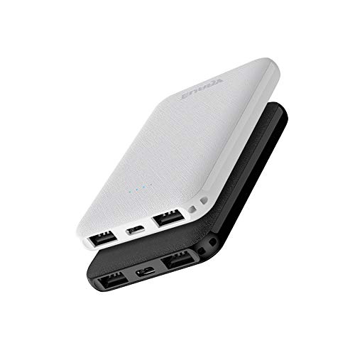 EVARY PowerBank 5000mAh - Cargador portátil Ultra Compacto con Salida 2A - Batería Externa de Bolsillo para batería de Huawei, Samsung, iPhone, Xiaomi y Otros (2 Piezas)