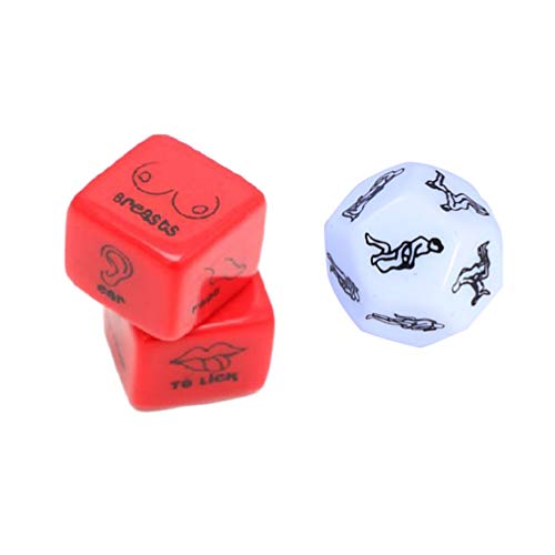 EXCEART 3 Piezas Dados de Sexo Divertidos Dados de Amor Audlt Juguete Juego de Roles Dados de Postura Debajo Del Juego de Cama para Amantes Parejas Adultos