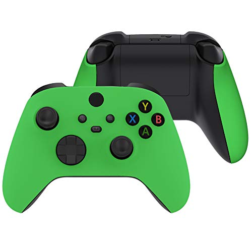 eXtremeRate Carcasa para Mando Xbox Series X S Carcasa Delantera+Carcasa de Grip Protector Tacto Suave Empuñadura Agarre Cubierta Shell para Control de Xbox Series S X-No Incluye Mando(Verde)