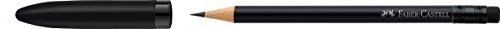 Faber-Castell 187597 - Blíster con 2 lápices con goma de borrar graduación B y función stylus para operar pantallas táctiles, color negro