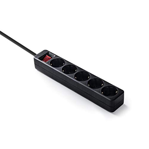 Famatel 9/705-N Regletas ecosockets 5 Interruptor Luminoso | 1,5 Metros | hasta 3500W | Protección Infantil | Base enchufes Múltiple | Orientación Tomas a 45º | Evita consumos Fantasma | Negro Famatel 9/705-N Regletas ecosockets 5 Interruptor Luminoso | 1,5 Metros | hasta 3500W | Protección Infantil | Base enchufes Múltiple | Orientación Tomas a 45º | Evita consumos Fantasma | Negro