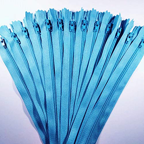 FDET 20 Piezas 3# (3-10 Pulgadas) 7,5-25 cm Bobina Cerrada de Nailon Cremallera Proceso de Costura a Medida 20 Colores Opcional, Azul Lago, 25 cm 20 Piezas FDET 20 Piezas 3# (3-10 Pulgadas) 7,5-25 cm Bobina Cerrada de Nailon Cremallera Proceso de Costura a Medida 20 Colores Opcional, Azul Lago, 25 cm 20 Piezas