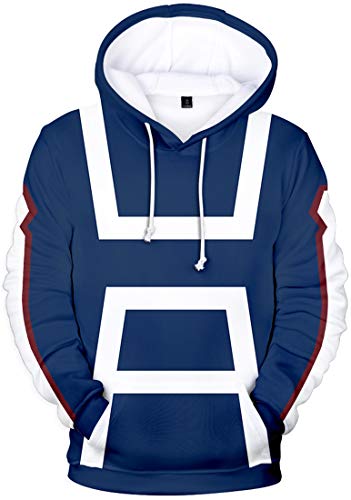 FLYCHEN Hombre Sudaderas con Capucha My Hero Academia Impresión 3D Serie Uniforme - Escalera 2091 - M FLYCHEN Hombre Sudaderas con Capucha My Hero Academia Impresión 3D Serie Uniforme - Escalera 2091 - M