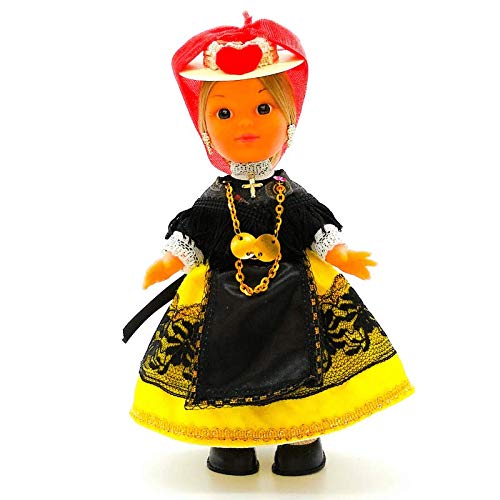 Folk Artesanía Muñeca Regional colección de 25 cm con Vestido típico Abulense Ávila España.