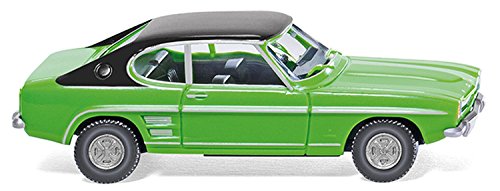 Ford Capri I, verde, techo del coche negro - Modelo de Auto, modello completo - Wiking 1:87