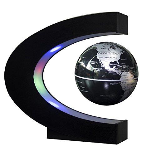 Forma C de Globo Flotante de levitación magnética rotación del mapa del mundo con luces LED Tierra Globo Forma C de Para Decoración de Escritorio Regalo de Cumpleaños de Navidad Forma C de Globo Flotante de levitación magnética rotación del mapa del mundo con luces LED Tierra Globo Forma C de Para Decoración de Escritorio Regalo de Cumpleaños de Navidad