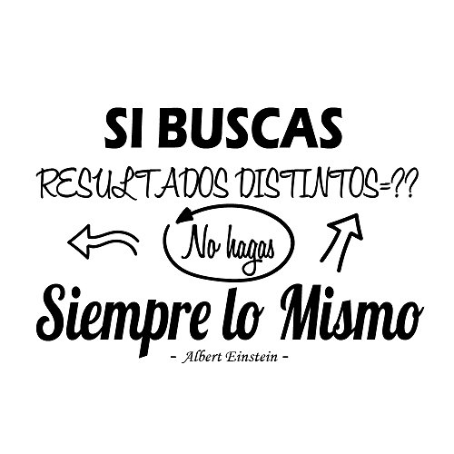 Frase Vinilo"Si buscas resultados distintos. Vinilos decorativos vinilo frases motivadoras para pared. DC-16130-M (30x20cm) Frase Vinilo"Si buscas resultados distintos. Vinilos decorativos vinilo frases motivadoras para pared. DC-16130-M (30x20cm)