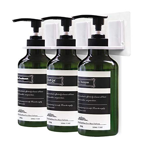 Frylr Dispensador de Ducha y Jabón - Bomba de Ducha de Jabón Líquido Montada en la Pared, Palo sin Taladrar - Incluye 3 Botellas de Pet 520ml, Pegatina Resistente al Agua y Embudo de Silicona Frylr Dispensador de Ducha y Jabón - Bomba de Ducha de Jabón Líquido Montada en la Pared, Palo sin Taladrar - Incluye 3 Botellas de Pet 520ml, Pegatina Resistente al Agua y Embudo de Silicona
