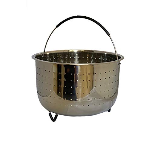 FUSSIONCOOK "Tu Amiga en la Cocina" Cesto Vapor de Acero Inoxidable 18/8 con asa y Patas Cubiertas de Silicona FUSSIONCOOK "Tu Amiga en la Cocina" Cesto Vapor de Acero Inoxidable 18/8 con asa y Patas Cubiertas de Silicona