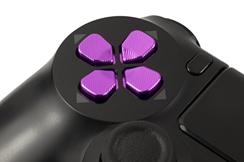 GAMINGER Pad Direccional de Aluminio D-Pad para Sony PlayStation 4 DualShock 4 Control de Consola Teclas Botones Accesorios para PS4 Custom Mod Caps Alu Tuning – ROSA