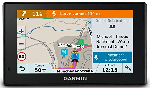 Garmin DriveSmart 51 Full EU LMT-S - Navegador GPS con mapas de por Vida y tráfico vía móvil (Pantalla de 5", Mapa Europa Completo)