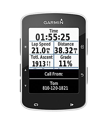 Garmin Edge 520 GPS - Ordenador de Bicicleta sin Banda de Cardio y sensores de Velocidad/cadencia, notificación Inteligente, conexión Ant + (Reacondicionado)