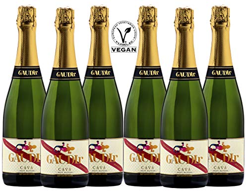 GAUDIr Cava Brut Nature - Producto Gourmet - Cava para regalo - Pack de Cava - Edición Especial Homenaje Modernista Ciudad de Barcelona siglo XIX - Vegano – 6 botellas x 750 ml.