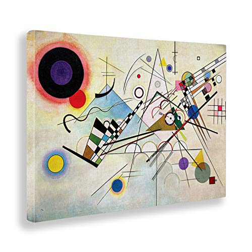 Giallobus - Cuadro - Impresion EN Lienzo - Kandinsky - COMPOSICIÓN N 8-70 x 100 CM