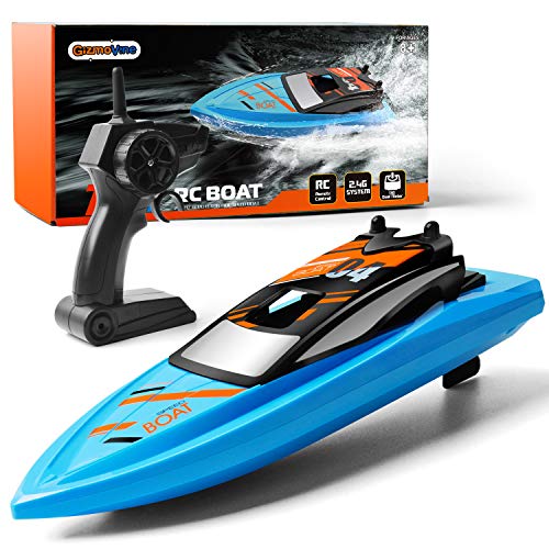 GizmoVine - Barco de Control Remoto de 2,4 GHz, de Alta Velocidad, 4 Canales, para niños y Adultos, Juguetes para Piscinas, Lagos y Uso al Aire Libre GizmoVine - Barco de Control Remoto de 2,4 GHz, de Alta Velocidad, 4 Canales, para niños y Adultos, Juguetes para Piscinas, Lagos y Uso al Aire Libre