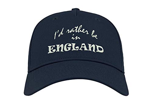 Gorra de béisbol con texto en inglés "I'd Rather Be in England Travel Curved View", unisex, transpirable