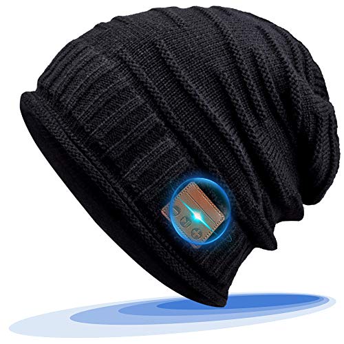 Gorro Bluetooth Regalo Original para Hombres y Mujeres, Gorro con Auriculares Bluetooth, Bluetooth 5.0 Gorros Invierno Hombre, Gorro Deportivo Ultra Suave, Regalos Personalizados para Navidad