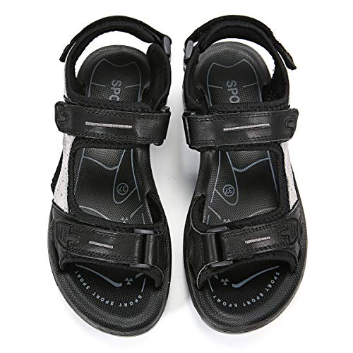 gracosy Sandalias Deportivas de Cuero para Mujer Sandalias Deportivas Al Aire Libre Senderismo de Verano Zapatos de Trekking Calzado Velcro Antideslizante Sandalias de Playa Confort Plana Ligera gracosy Sandalias Deportivas de Cuero para Mujer Sandalias Deportivas Al Aire Libre Senderismo de Verano Zapatos de Trekking Calzado Velcro Antideslizante Sandalias de Playa Confort Plana Ligera
