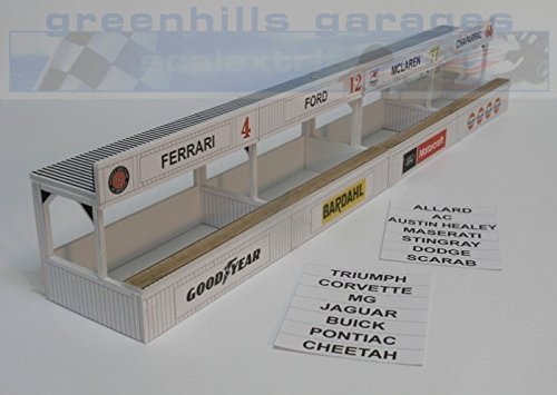 Greenhills Scalextric Slot Car Building Kit American Pit Boxes 1:32 Scale MACC385