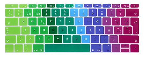 GSuMio Silicone/Silicona Skin Española Cubierta del Teclado para MacBook Pro 13 Pulgadas A1708 (sin Barra táctil), lanzado en 2016 y MacBook Pro 12 Pulgadas A1534, lanzado en 2015 (Arco Iris) GSuMio Silicone/Silicona Skin Española Cubierta del Teclado para MacBook Pro 13 Pulgadas A1708 (sin Barra táctil), lanzado en 2016 y MacBook Pro 12 Pulgadas A1534, lanzado en 2015 (Arco Iris)